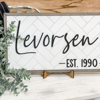 Last Name Sign| Family Name Sign| Wedding Date Sign| Established Sign