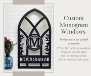 Custom Monogram Cathedral Window