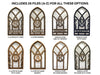 Custom Monogram Cathedral Window