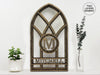 Custom Monogram Cathedral Window